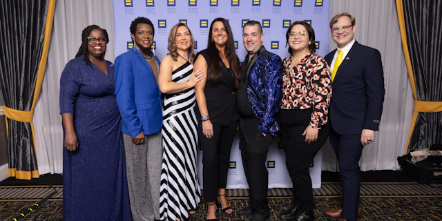 The North Carolina steering committee group at an HRC event.