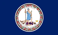 Virginia State Flag with the state motto "SIC SEMPER TYRANNIS"